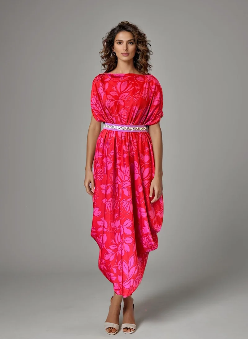 إكستاسي فستان بطبعات درابيه